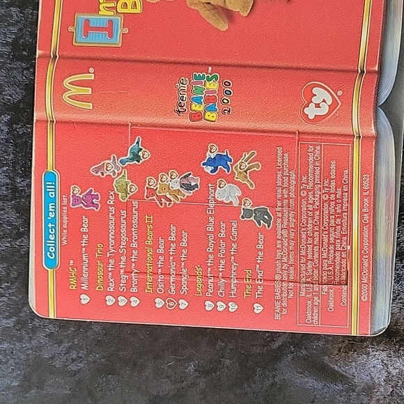 TY 2000 McDonald's International Bears II Teenie Beanie Bears Germania the Bear - Picture 5 of 6